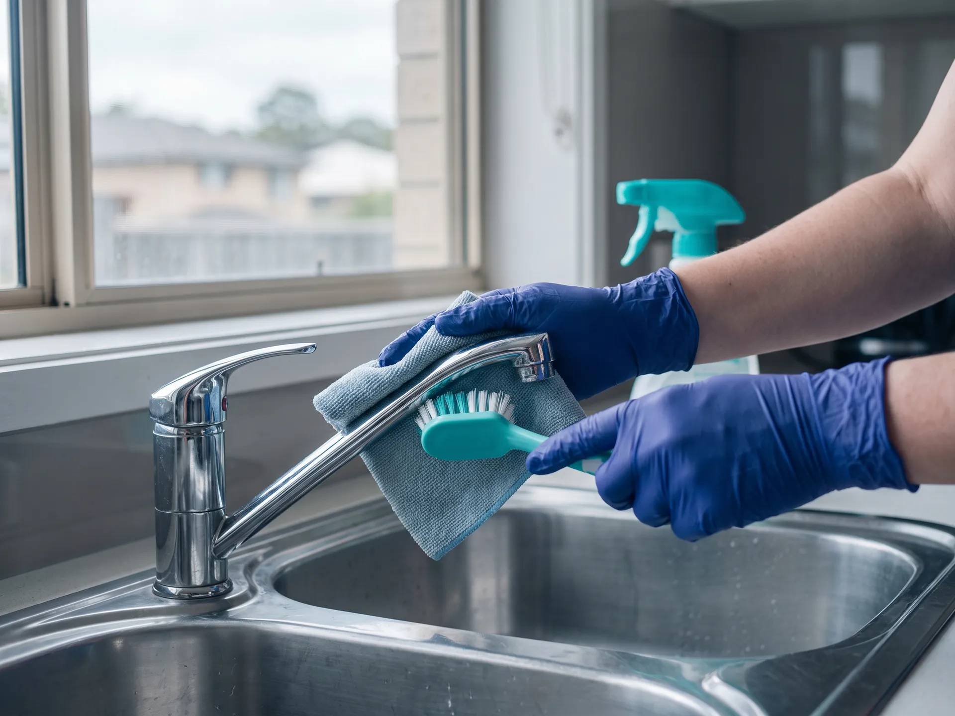 Close-up of full bond cleaning work in a residential setting in Brisbane